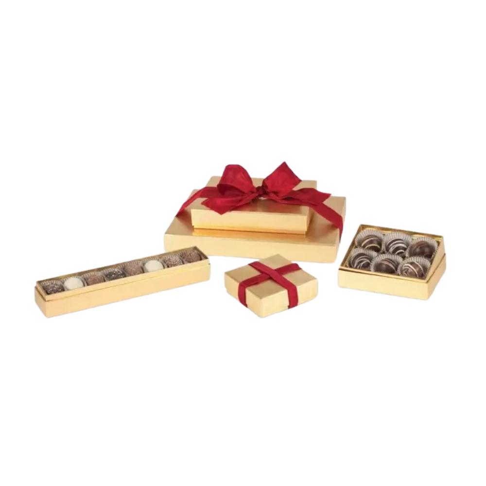Gold Rigid Truffle Boxes