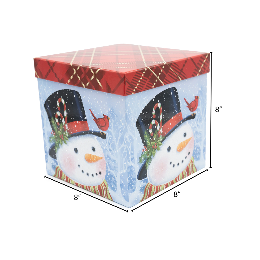 Maroon Holiday Snowman Boxes