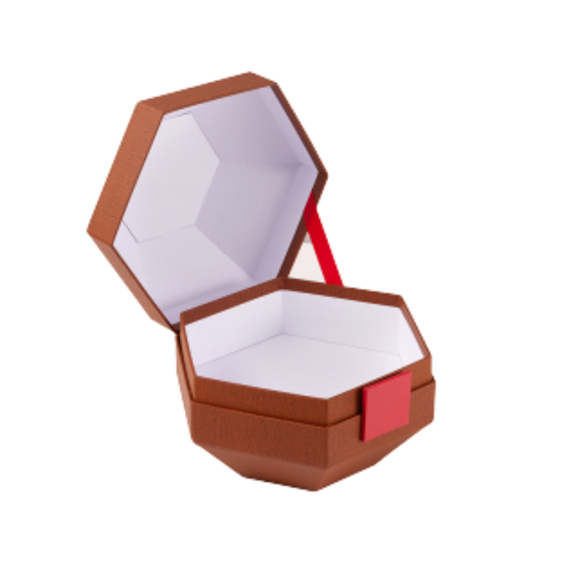 Hexagon Hinged Box with Exterior Locking