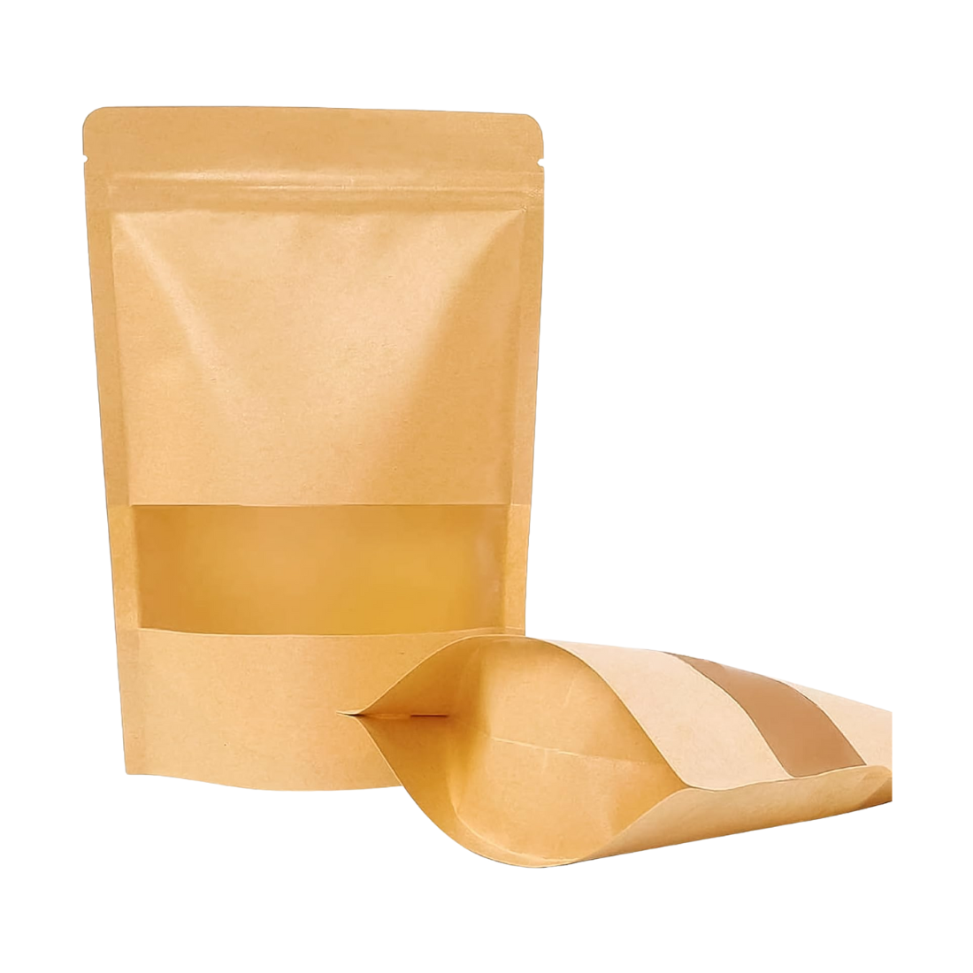 Kraft Stand Up Pouches Ziplock Bags