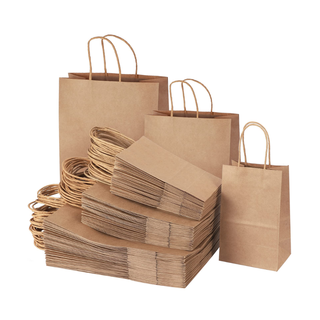 Kraft Paper Gift Bags with Handle
