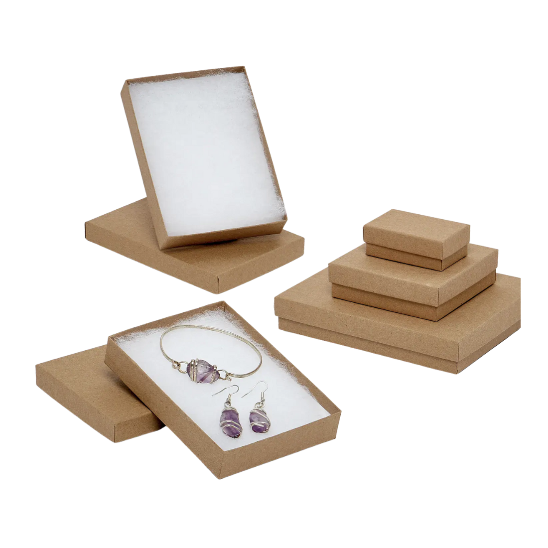 Natural Kraft Jewelry Gift Boxes Wholesale