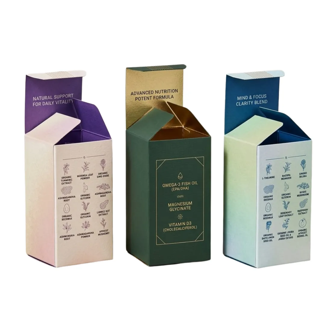 Custom Supplement Packaging Boxes