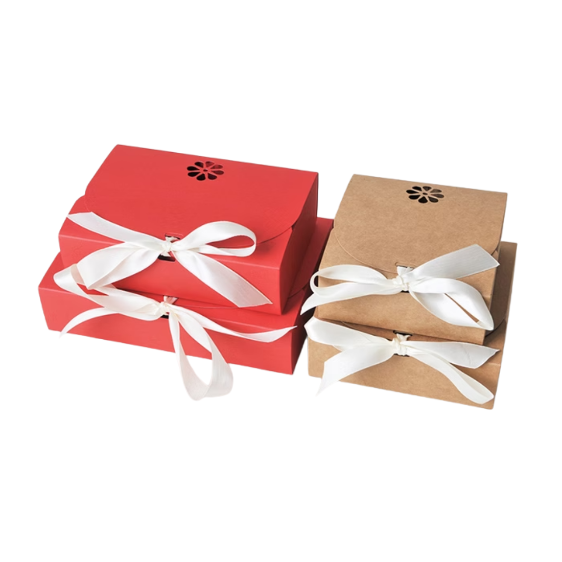 Kraft Favor Boxes Gift Packaging with Ribbon