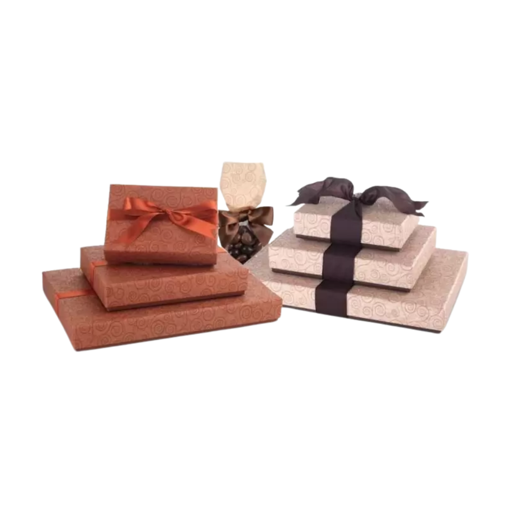 Swirl Design Rigid Chocolate Boxes