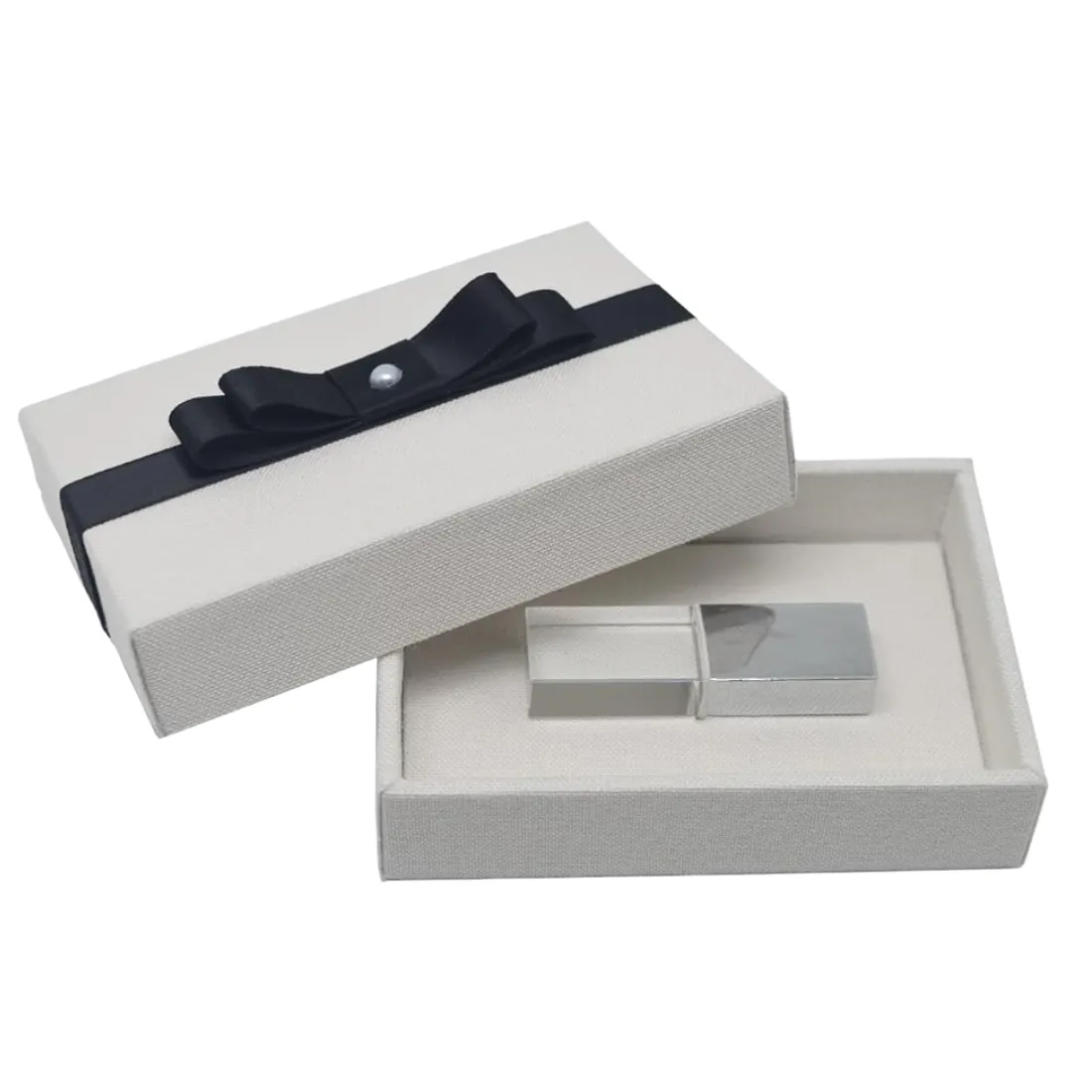 White Linen USB Box